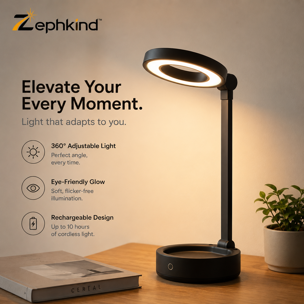 Zephkind™ LumaFlex Desk Lamp