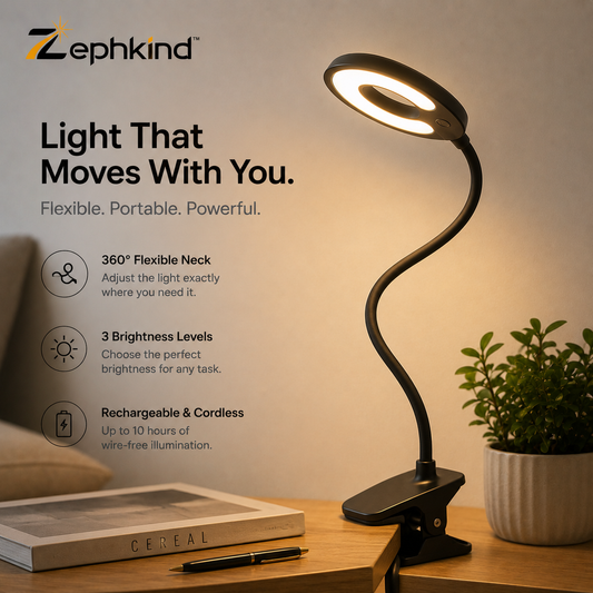 Zephkind™ FlexBeam Clip Lamp