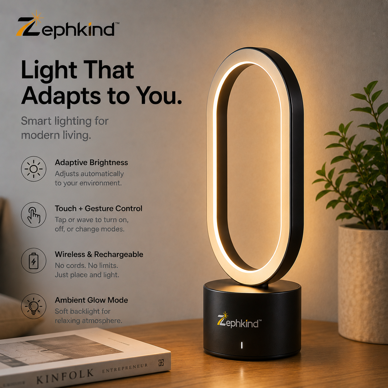 Zephkind™ InfinityAura Smart Lamp